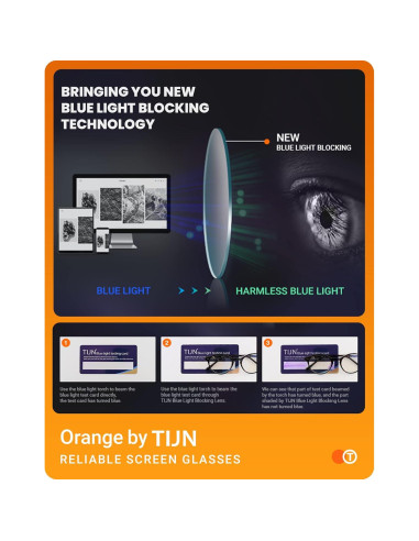 Gafas de luz azul TIJN sobredimensionadas unisex, anti-fatiga ocular