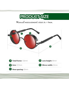 Gafas de Sol Redondas Vintage Xuhal - 12 Pares Colores Retro 2