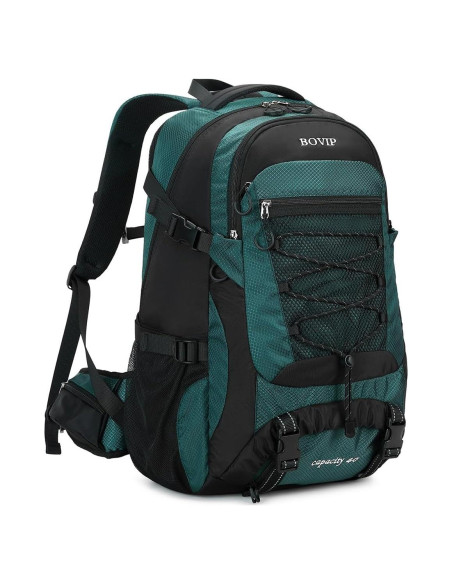 Mochila de senderismo BOVIP 40L impermeable unisex verde