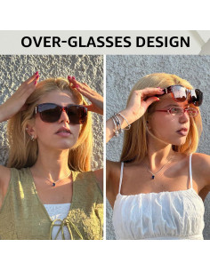 Gafas de sol polarizadas TJUTR para mujeres UV400 gran tamaño 2