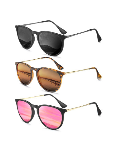 Gafas de sol polarizadas ANYLUV UV400 para mujeres - 3 paquetes