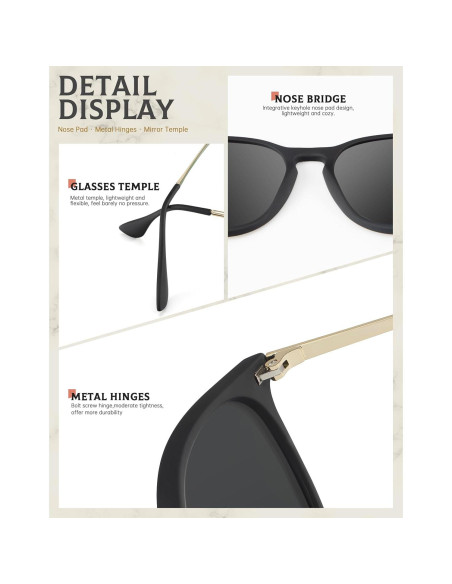 Gafas de sol polarizadas ANYLUV UV400 para mujeres - 3 paquetes