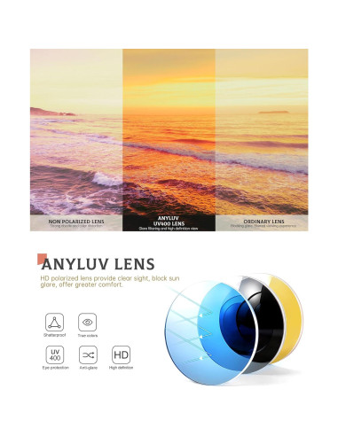 Gafas de sol polarizadas ANYLUV UV400 para mujeres - 3 paquetes
