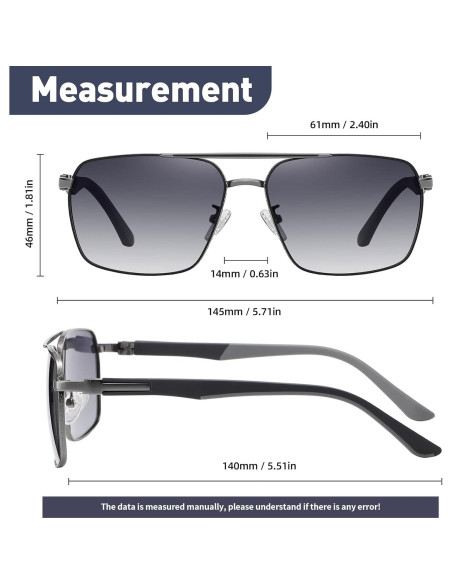 Gafas de sol polarizadas UV400 KIOYTLIK aviador unisex