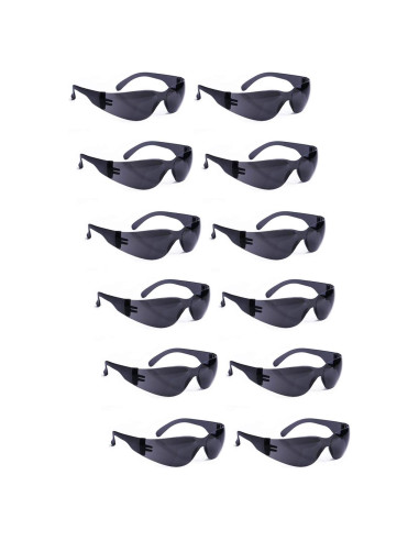Gafas de Seguridad ROAR Humo 12 Pares Lente Resistente
