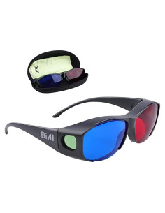 Gafas 3D BIAL Rojo-Azul con Estuche - 2 Piezas