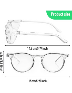 Paquete de 2 Gafas de Seguridad Antivaho TIESOME UV y Luz Azul 2