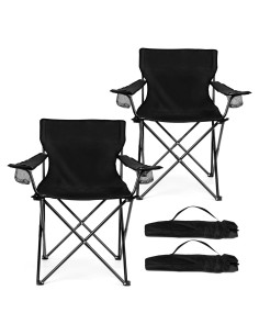 Conjunto 2 Sillas Plegables HaSteeL para Camping y Jardín