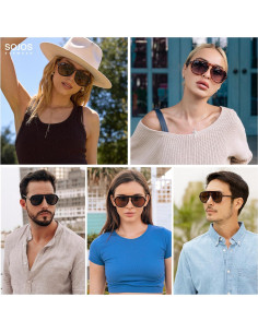 Gafas de Sol Aviador SOJOS SJ2255 con Lentes UV400 2
