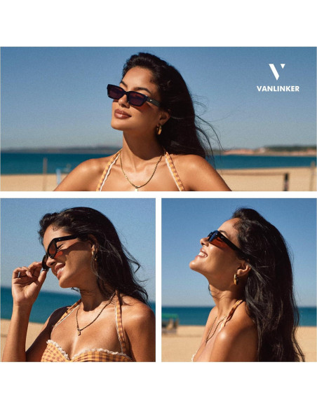 Gafas de sol polarizadas VANLINKER VL9846 ojo de gato negras