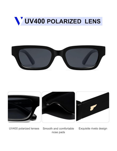 Gafas de sol polarizadas VANLINKER VL9846 ojo de gato negras