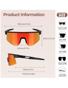 Gafas de sol deportivas dKargo UV400 polarizadas unisex 2