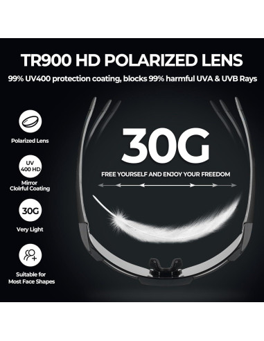 Gafas de sol deportivas dKargo UV400 polarizadas unisex