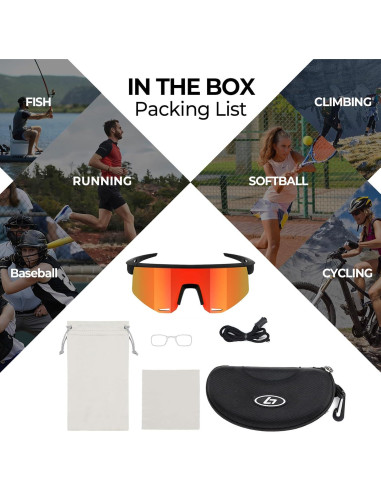 Gafas de sol deportivas dKargo UV400 polarizadas unisex