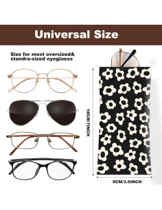 2 Estuches de Gafas de Sol PU con Paño de Limpieza - YJ 2