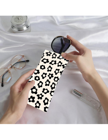 2 Estuches de Gafas de Sol PU con Paño de Limpieza - YJ