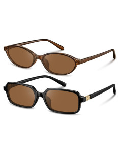 Gafas de sol retro STGATN para mujeres UV400 ovaladas y rectangulares