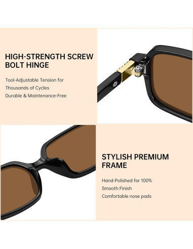 Gafas de sol retro STGATN para mujeres UV400 ovaladas y rectangulares