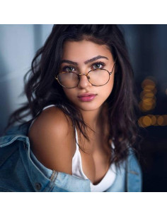 Gafas Redondas KURSAN Anti Luz Azul Transparentes Unisex 2