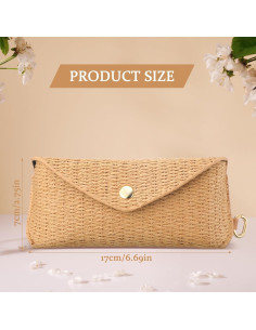 Funda de Gafas de Ratán Tejido Leinuosen Boho 17x7x5cm 2