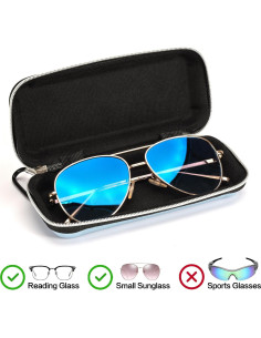 Estuche de Gafas Vemiss Semi EVA Duro Portátil Azul Claro 2
