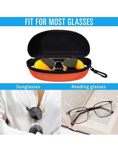 3 Fundas de Gafas de Sol Portátiles con Paño de Limpieza