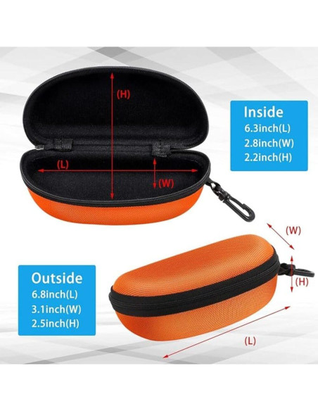 3 Fundas de Gafas de Sol Portátiles con Paño de Limpieza
