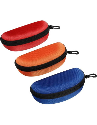 3 Fundas de Gafas de Sol Portátiles con Paño de Limpieza