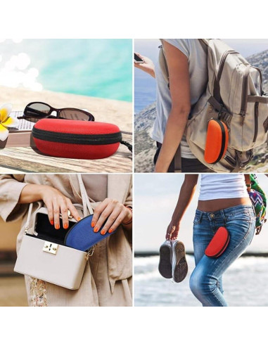 3 Fundas de Gafas de Sol Portátiles con Paño de Limpieza