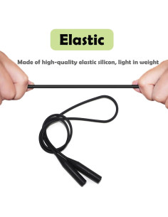 Correa de Gafas de Silicona UPIONIC Negra 55cm Elástica 2