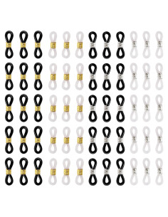 100 Piezas Conectores de Silicona para Gafas Ajustables