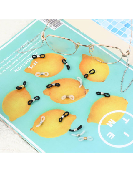 100 Piezas Conectores de Silicona para Gafas Ajustables