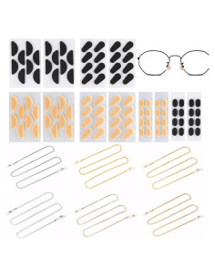 Almohadillas de nariz suaves Xorim 48 pares + 6 cadenas metal