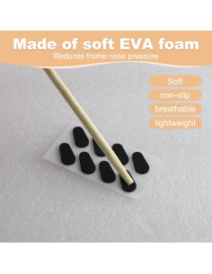 Almohadillas de nariz suaves Xorim 48 pares + 6 cadenas metal 2