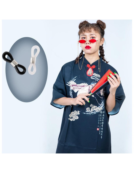 100 Piezas Conectores de Silicona para Gafas Ajustables