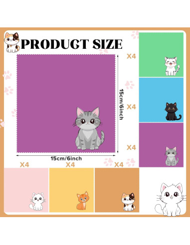 Paquete de 24 Paños de Microfibra Breling para Gafas 15x15cm