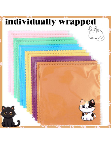 Paquete de 24 Paños de Microfibra Breling para Gafas 15x15cm