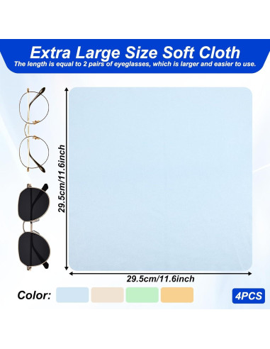 Paquete de 4 paños de microfibra CIATBYYJ 30x30 cm colores