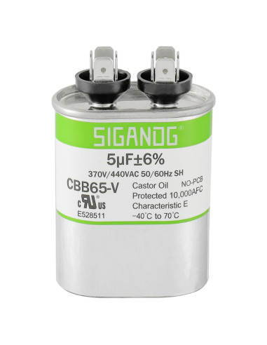 Capacitor CBB65 5uF 370V/440V SIGANDG para Aire Acondicionado