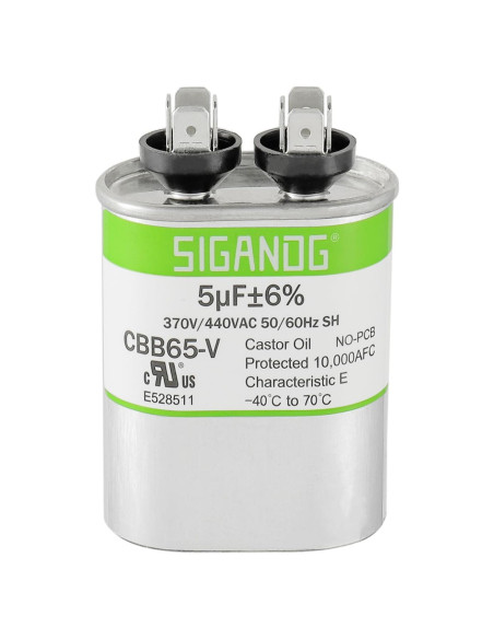 Capacitor CBB65 5uF 370V/440V SIGANDG para Aire Acondicionado