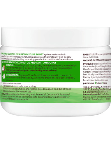 Acondicionador Profundo Palmer's Coconut Oil 340g Hidratación