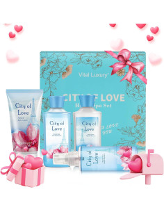 Kit de Baño y Cuerpo Vital Luxury 4 Piezas 88 ml - Ciudad del Amor 2