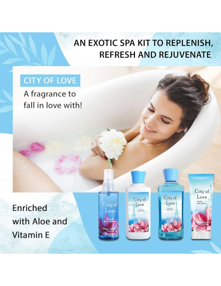 Kit de Baño y Cuerpo Vital Luxury 4 Piezas 88 ml - Ciudad del Amor