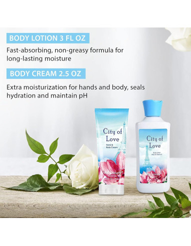 Kit de Baño y Cuerpo Vital Luxury 4 Piezas 88 ml - Ciudad del Amor
