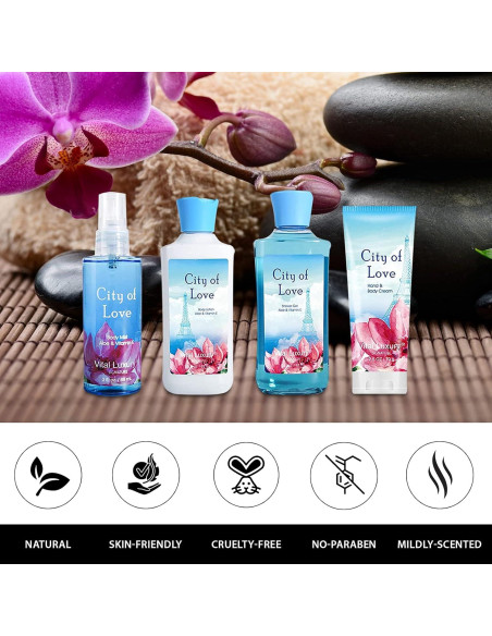 Kit de Baño y Cuerpo Vital Luxury 4 Piezas 88 ml - Ciudad del Amor