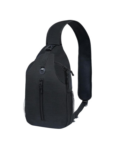 Mochila Crossbody Monoki 38x9x18cm Unisex Negra
