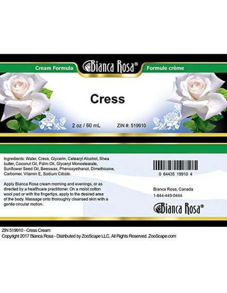 Crema de Cress Bianca Rosa 56.7 g - Sin Rellenos
