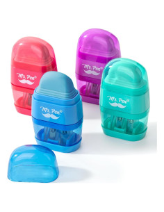 Set de Sacapuntas y Borrador Mr. Pen, 4 Piezas, 2 Agujeros