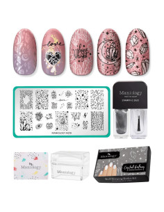 Kit de Estampado de Uñas Maniology Galaxia Cristal - 5 Piezas