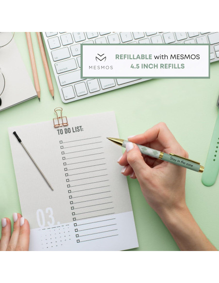 Set de 3 Bolígrafos Pastel MESMOS Enfoque Motivacionales